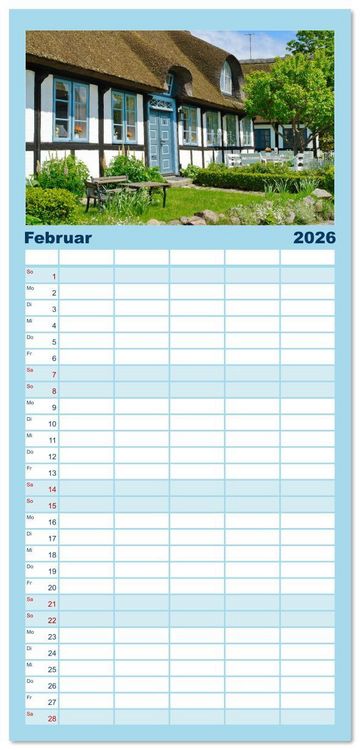 Produktbild: Familienplaner 2026 - Sams&ouml; die d&auml;nische Trauminsel im Kattegat mit 5 Spalten (Wandkalender, 21 x 45 cm) CALVENDO