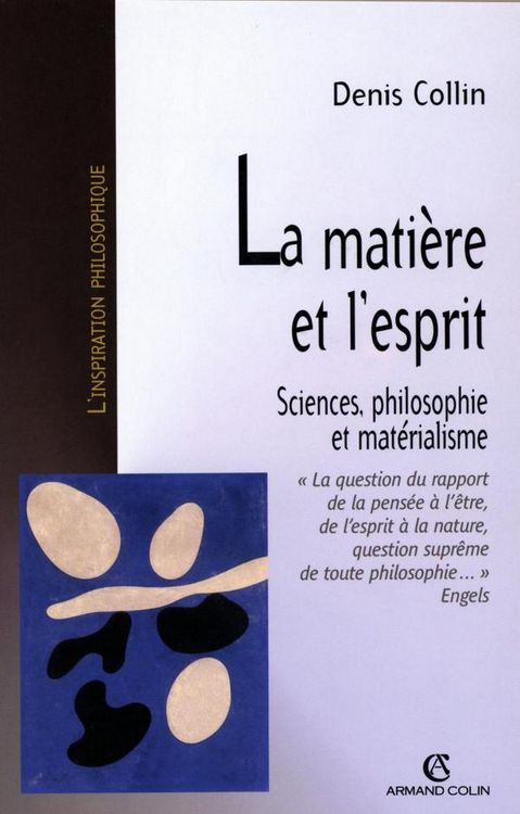Produktbild: La mati&egrave;re et l'esprit