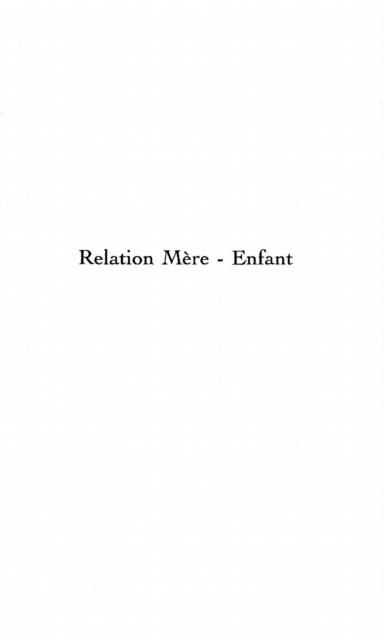 Produktbild: Relation Mere Enfant