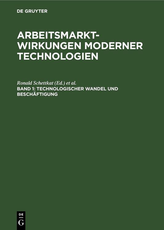 Produktbild: Technologischer Wandel und Besch&auml;ftigung