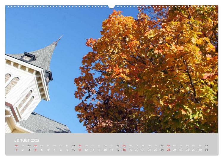 Produktbild: Indian Summer in New England (Wandkalender 2026 DIN A2 quer), CALVENDO Monatskalender