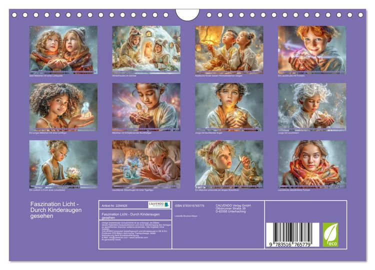 Produktbild: Faszination Licht - Durch Kinderaugen gesehen (Wandkalender 2027 DIN A4 quer), CALVENDO Monatskalender