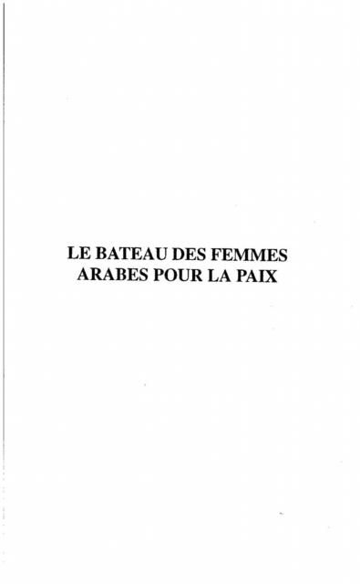 Produktbild: Le bateau des femmes arabes pour la paix