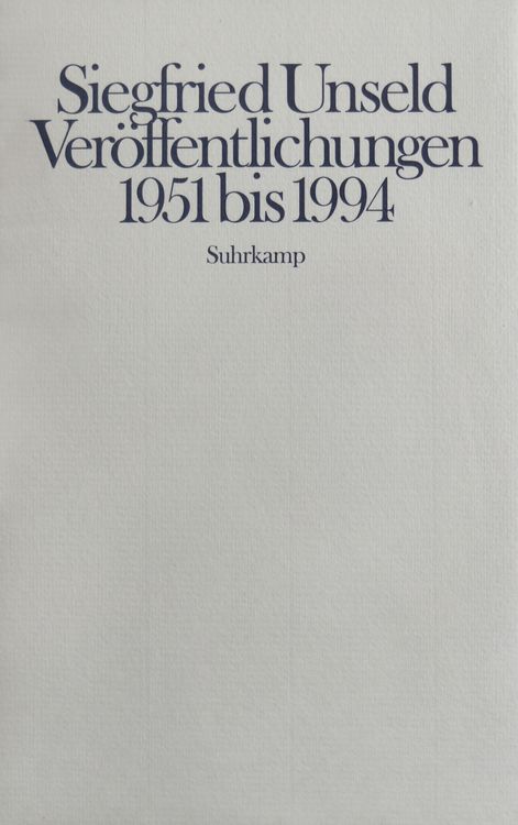 Produktbild: Ver&ouml;ffentlichungen 1951 bis 1994