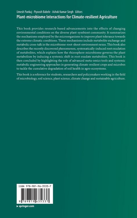 Produktbild: Plant-microbiome Interactions for Climate-resilient Agriculture