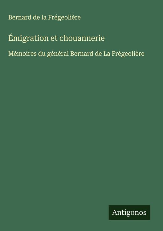 Produktbild: &Eacute;migration et chouannerie