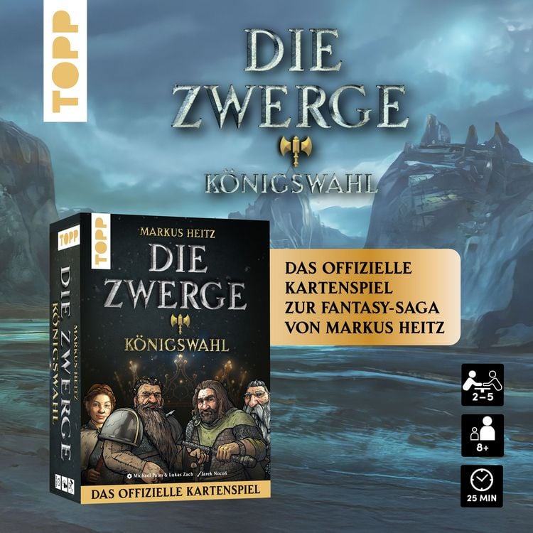 Produktbild: Die Zwerge &ndash; K&ouml;nigswahl. Das offizielle Kartenspiel zur Fantasy-Saga von Markus Heitz