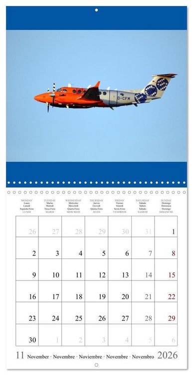 Produktbild: Gayde, F: Airplanes in the blue sky (Wall Calendar 2026 12 &times;