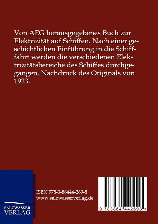 Produktbild: Elektrizit&auml;t auf Schiffen