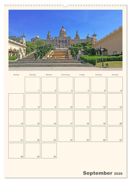 Produktbild: Valencia - Barcelona Terminplaner (hochwertiger Premium Wandkalender 2026 DIN A2 hoch), Kunstdruck in Hochglanz
