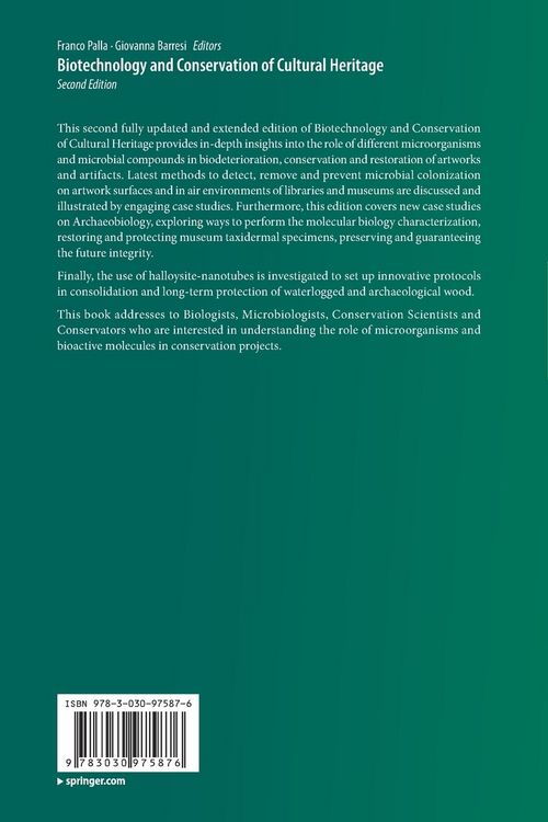 Produktbild: Biotechnology and Conservation of Cultural Heritage