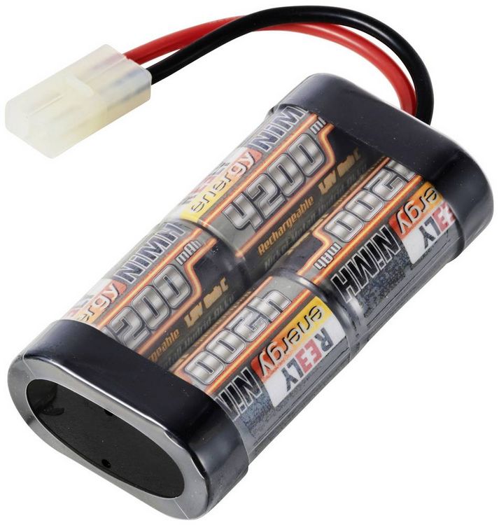 Produktbild: Reely Modellbau-Empf&auml;ngerakku (NiMh) 4.8V 4200 mAh Zellen-Zahl: 4 Sub-C Stick Tamiya