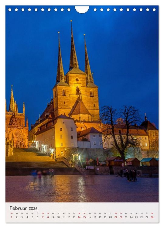 Produktbild: Erfurt - Zwischen Dom und Kr&auml;merbr&uuml;cke (Wandkalender 2026 DIN A4 hoch), CALVENDO Monatskalender