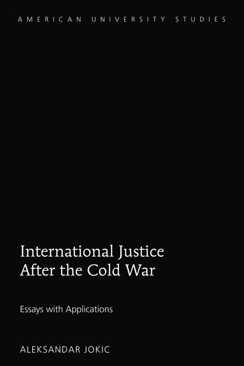 Produktbild: International Justice After the Cold War