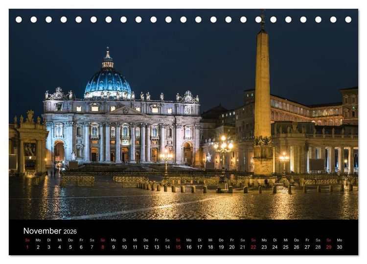 Produktbild: Rom - Impressionen aus der ewigen Stadt (Tischkalender 2026 DIN A5 quer), CALVENDO Monatskalender
