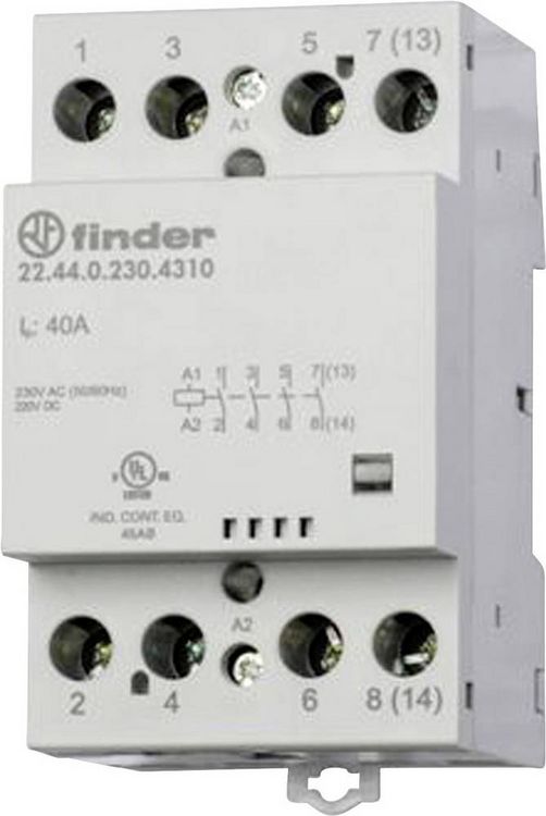 Produktbild: Finder 22.44.0.024.4717 Installationssch&uuml;tz 3 Schlie&szlig;er, 1 &Ouml;ffner 24V 1St.
