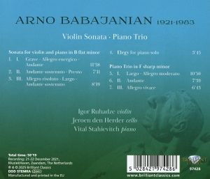 Produktbild: Babajanian: Violin Sonata,Piano Trio