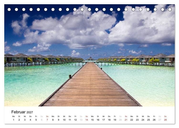 Produktbild: Malediven - Das Paradies im Indischen Ozean I (Tischkalender 2027 DIN A5 quer), CALVENDO Monatskalender