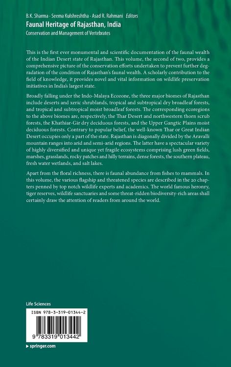 Produktbild: Faunal Heritage of Rajasthan, India