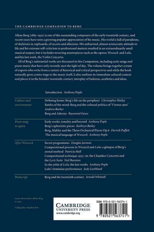 Produktbild: The Cambridge Companion to Berg