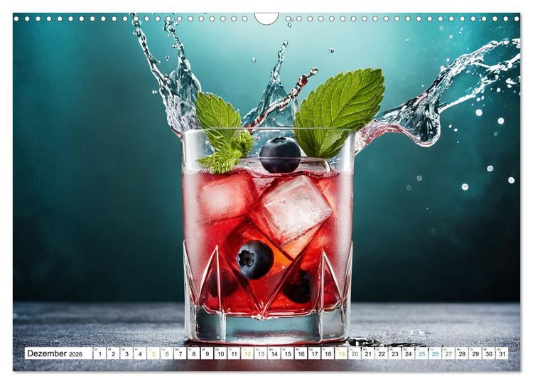Produktbild: Dein Monat dein Cocktail (Wandkalender 2026 DIN A3 quer), CALVENDO Monatskalender