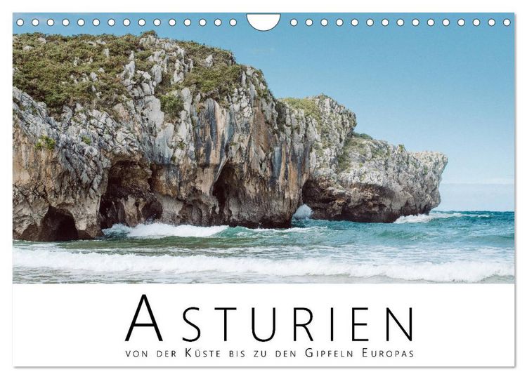 Produktbild: Asturien - Von der K&uuml;ste bis zu den Gipfeln Europas (Wandkalender 2026 DIN A4 quer), CALVENDO Monatskalender