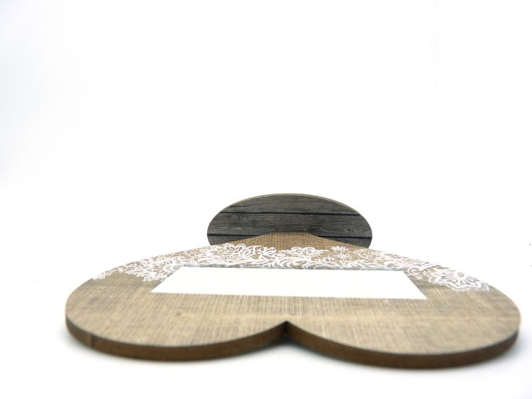 Produktbild: familiawedding 25 Tischkarten zur Hochzeit "Ja ich Will" Herz-Design