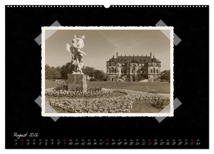 Produktbild: Dresden - Ein Kalender mit Fotografien wie aus einem alten Fotoalbum (hochwertiger Premium Wandkalender 2026 DIN A2 quer), Kunstdruck in Hochglanz