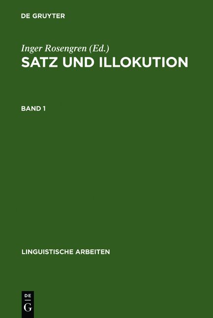 Produktbild: Satz und Illokution