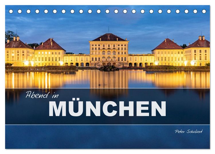Produktbild: Abend in M&uuml;nchen (Tischkalender 2026 DIN A5 quer), CALVENDO Monatskalender