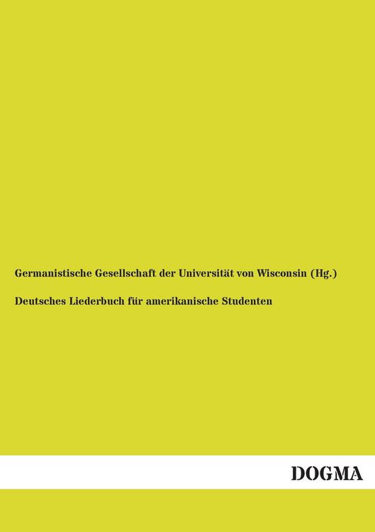 Produktbild: Deutsches Liederbuch f&uuml;r amerikanische Studenten