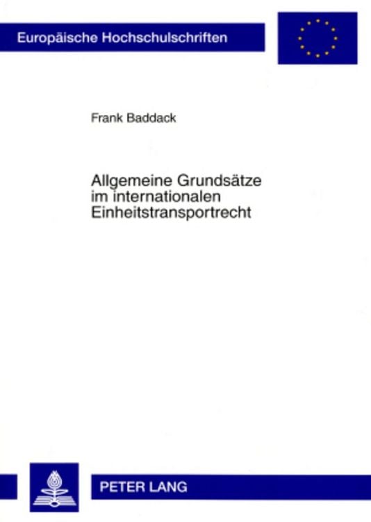 Produktbild: Allgemeine Grundsaetze im internationalen Einheitstransportrecht