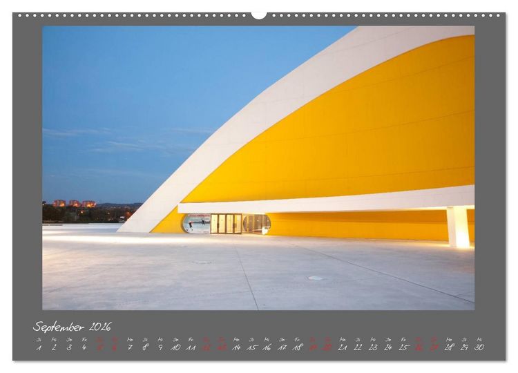 Produktbild: Moderne Architektur - Oscar Niemeyer Kulturzentrum (hochwertiger Premium Wandkalender 2026 DIN A2 quer), Kunstdruck in Hochglanz