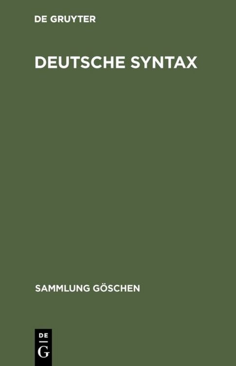 Produktbild: Deutsche Syntax