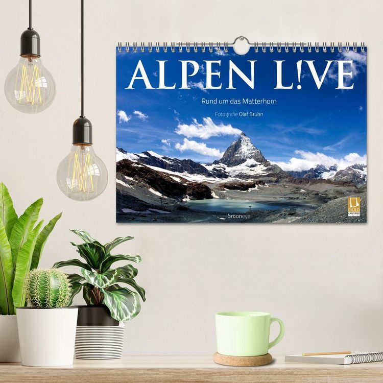 Produktbild: Alpen live - Rund um das Matterhorn (Wandkalender 2026 DIN A4 quer), CALVENDO Monatskalender