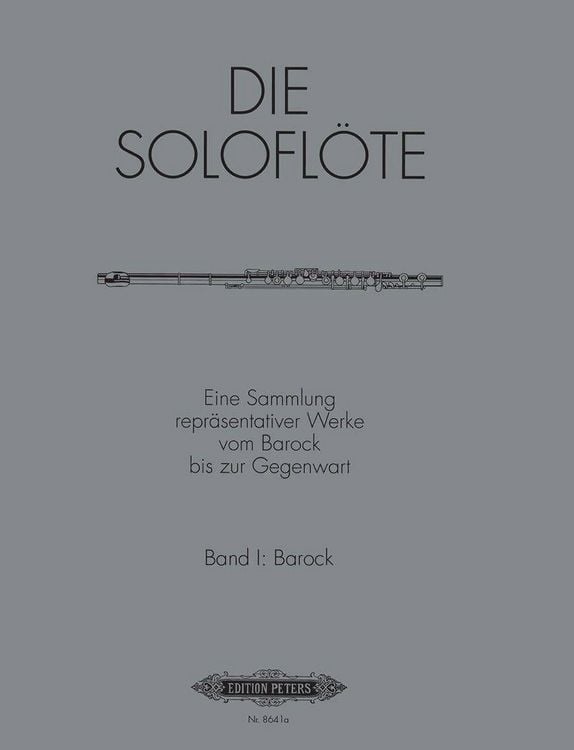 Produktbild: Die Solofl&ouml;te, Band 1: Barock