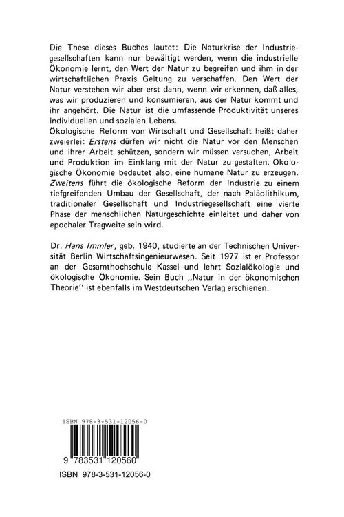 Produktbild: Vom Wert der Natur