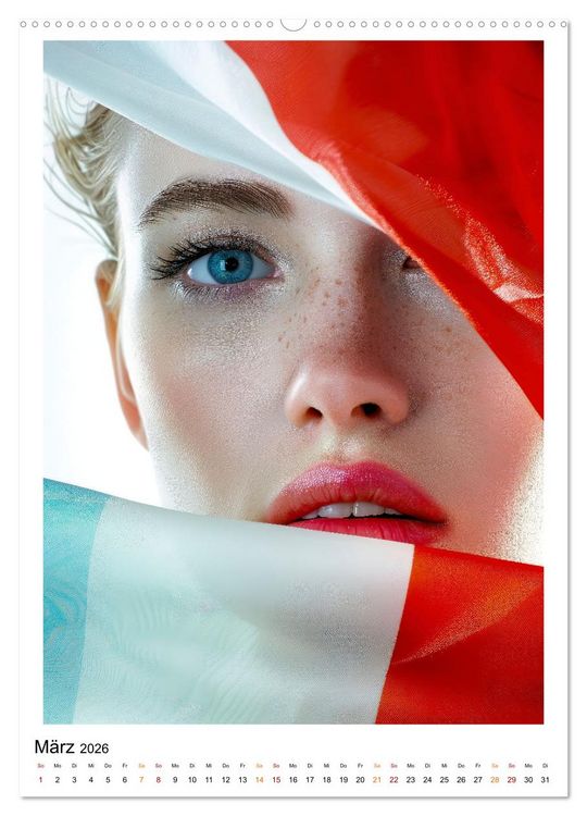 Produktbild: Europa zeigt Flagge (hochwertiger Premium Wandkalender 2026 DIN A2 hoch), Kunstdruck in Hochglanz