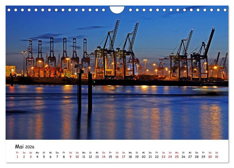 Produktbild: Hamburg schl&auml;ft nie (Wandkalender 2026 DIN A4 quer), CALVENDO Monatskalender