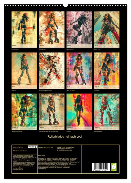 Produktbild: Rollerblades - einfach cool (hochwertiger Premium Wandkalender 2026 DIN A2 hoch), Kunstdruck in Hochglanz