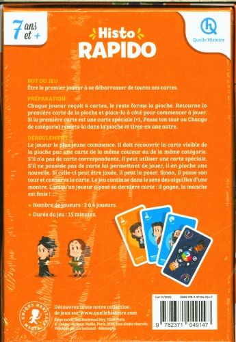 Produktbild: Histo rapido : sois le premier &agrave; te d&eacute;barrasser de toutes tes cartes