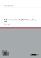 Produktbild: Dia-Gnosis des poetischen Subjekts im Opus von Georg Trakl