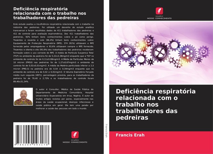 Produktbild: Defici&ecirc;ncia respirat&oacute;ria relacionada com o trabalho nos trabalhadores das pedreiras
