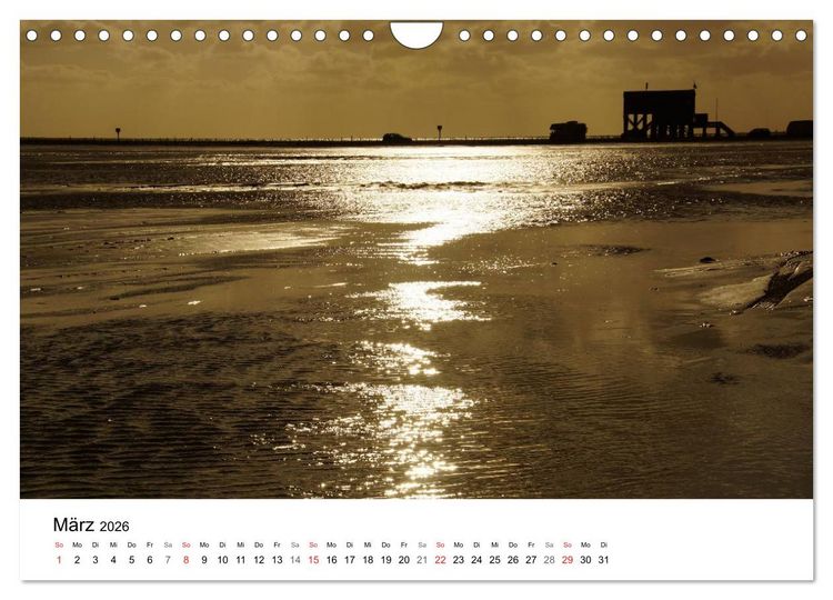 Produktbild: St. Peter Ording 2026 (Wandkalender 2026 DIN A4 quer), CALVENDO Monatskalender