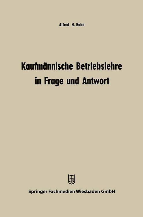 Produktbild: Kaufm&auml;nnische Betriebslehre in Frage und Antwort