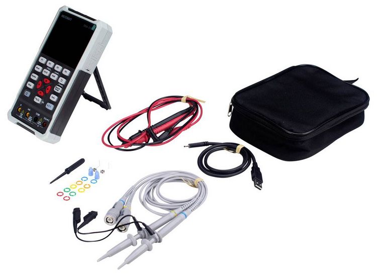 Produktbild: VOLTCRAFT DSA-3100 Hand-Oszilloskop 100 MHz 2-Kanal 500 MSa/s 8 kpts 8 Bit Handger&auml;t, Multimeter-Funktionen, Spectrum-Analyser 1 St.
