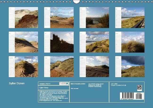 Produktbild: Sylter D&uuml;nen (Wandkalender immerw&auml;hrend DIN A3 quer)