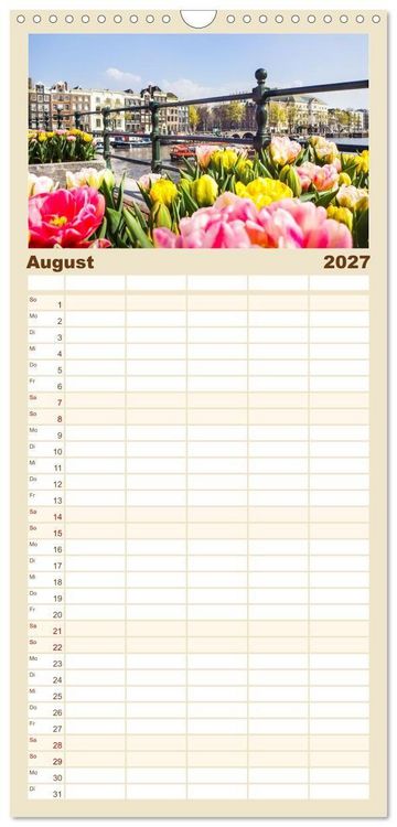 Produktbild: Familienplaner 2027 - Ferien in Holland mit 5 Spalten (Wandkalender, 21 x 45 cm) CALVENDO
