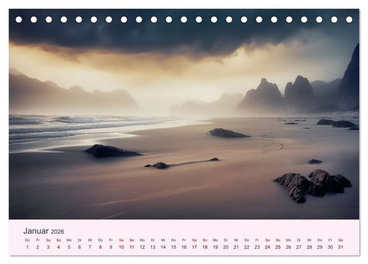 Produktbild: Sturmgetrieben - Der wilde K&uuml;stenkalender (Tischkalender 2026 DIN A5 quer), CALVENDO Monatskalender