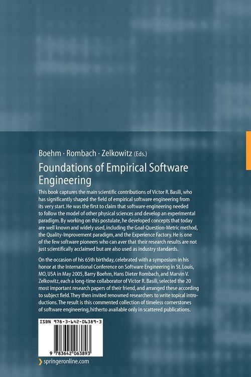 Produktbild: Foundations of Empirical Software Engineering